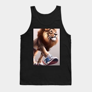 Lion wearing Sneakers Tank Top